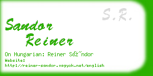 sandor reiner business card